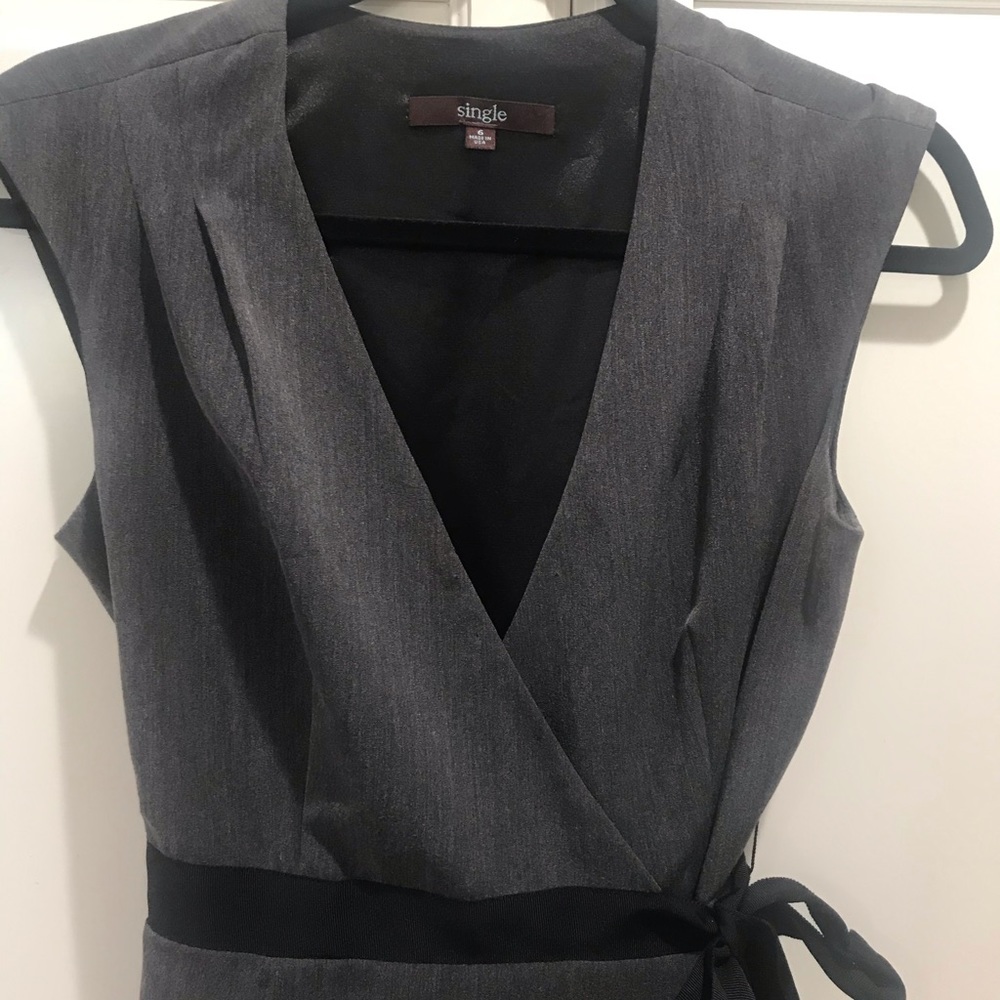 Gray Wraparound Dress